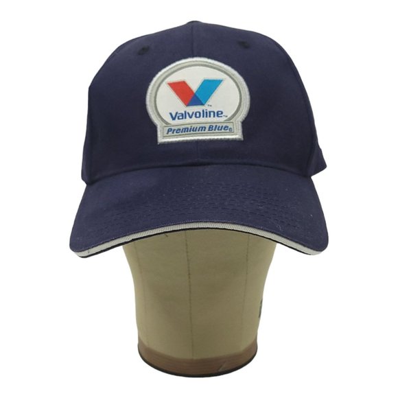 Valvoline Logo Patch Cummins Strapback Cap Trucker Baseball Hat Otto Blue - Picture 9 of 15